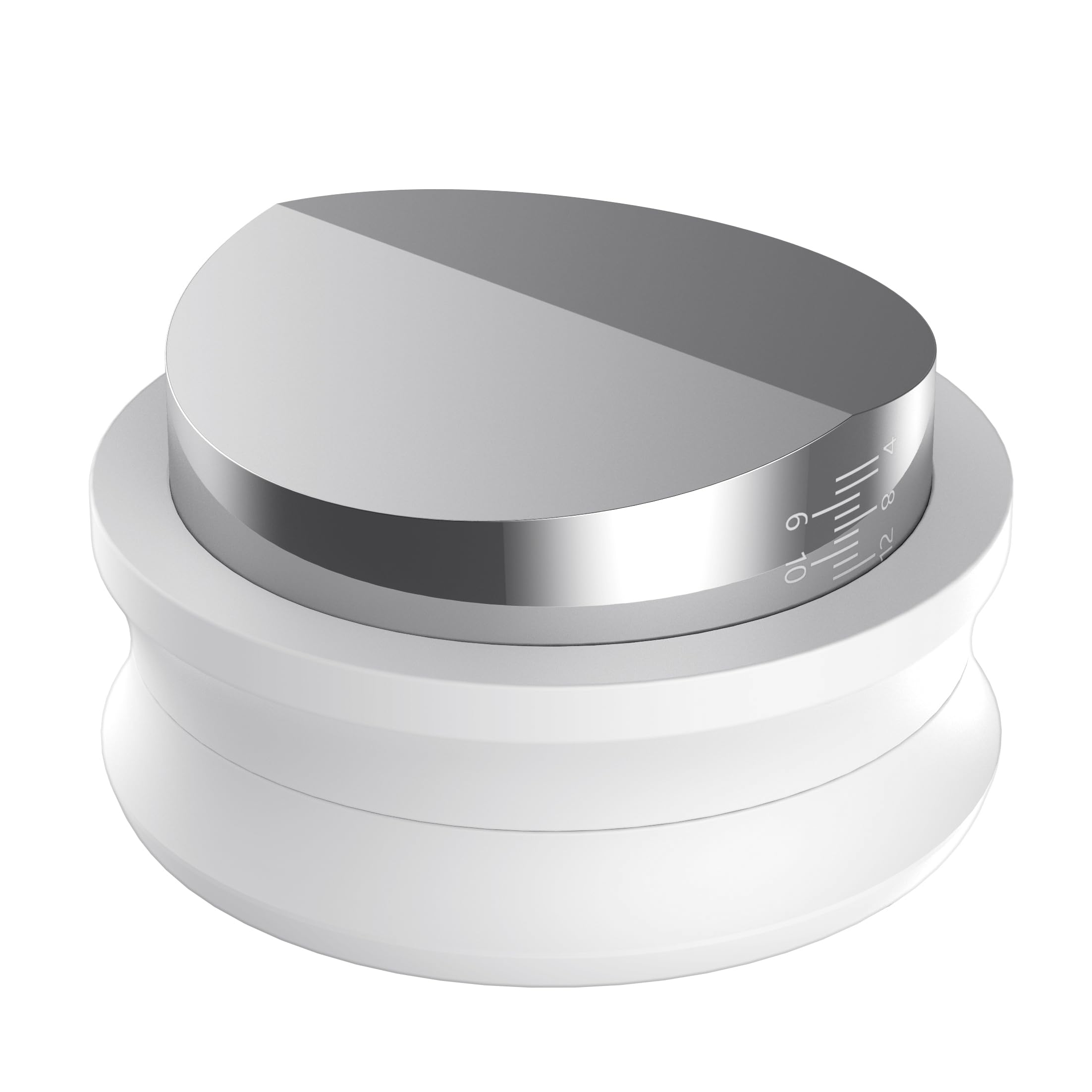 Normcore 53.3mm Coffee Distribution Tool, Espresso Leveler Tool with V Blade Base Compatible with 54mm Breville Sage Portafilters, Non-stick coating White