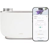 Aera Waterless Essential Oil Diffuser - Alexa &amp; Wi-Fi - White | For large rooms 500-1000 sq ft, fits 25mL capsules sold separately, hypoallergenic home decor scent diffusers for home