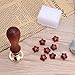 Whitelotous Retro Wood Stamp Magic Array Sealing Wax Antique Stamp with Beech Handle for Important Documents (D)