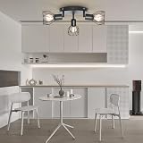 Dehobo Adjustable Ceiling Spotlight Fittings 3 Head E14 Black 22cm view 8