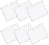 Vicloon Self Adhesive Pocket 6pcs 8x10cm PVC Card Sleeves Open Side