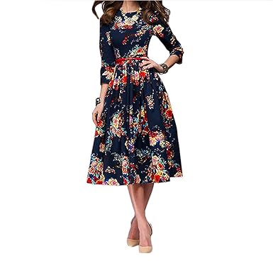 floral print cocktail party dress