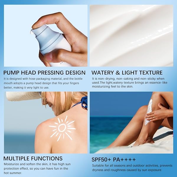 SUNSCREEN CALMING MOISTURE DAILY SUNSCREEN SPF 50+ PA++++ CLEAR WATER-FIT SUN SERUM SUNSCREEN KOREAN SKINCARE, NO WHITE CAST, DAILY CLEAN BEAUTY (1PC)