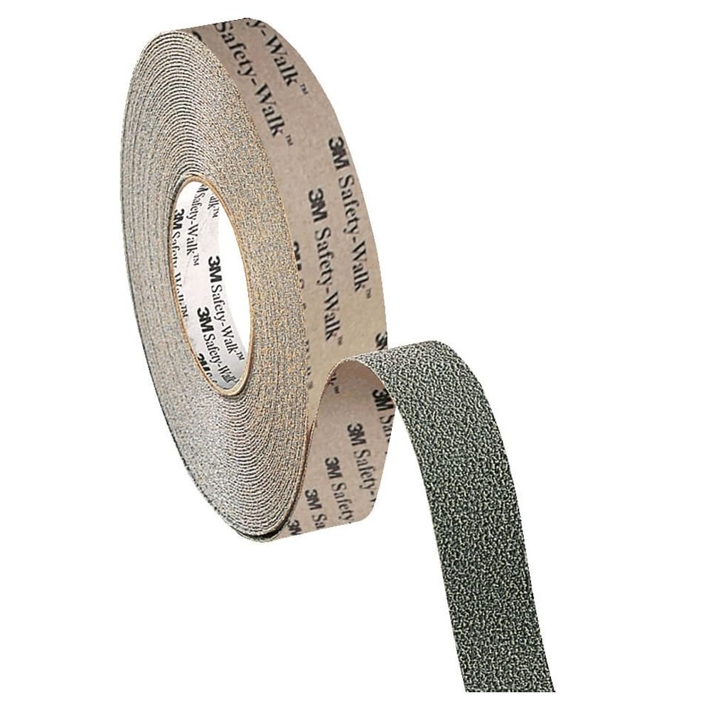 3M Safety-Walk Slip Resistant Resilient Medium Tape 370, Grey, 25.4 mm x 18.3 m | for light shoe traffic and for barefoot areas