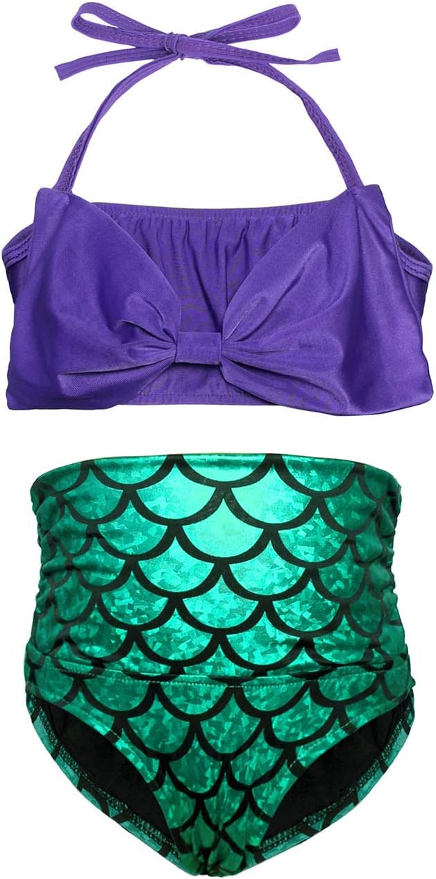 Girls Mermaid Tail Kids Swimmable Swimsuit Dress up Swimming Costume