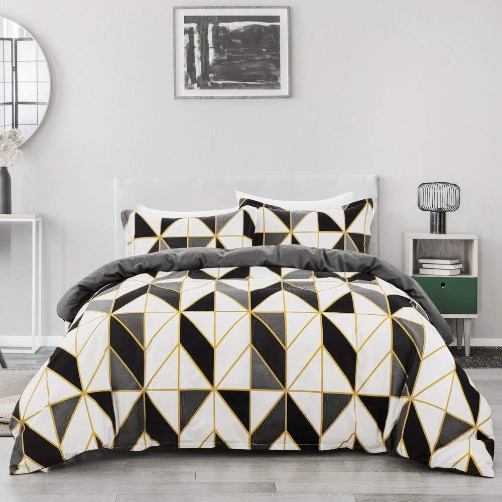 Parure De Lit Wednesday Microfibre Super Douce - Impression 3D - Housse Couette + Taies D'Oreiller - Taille King 220x240cm