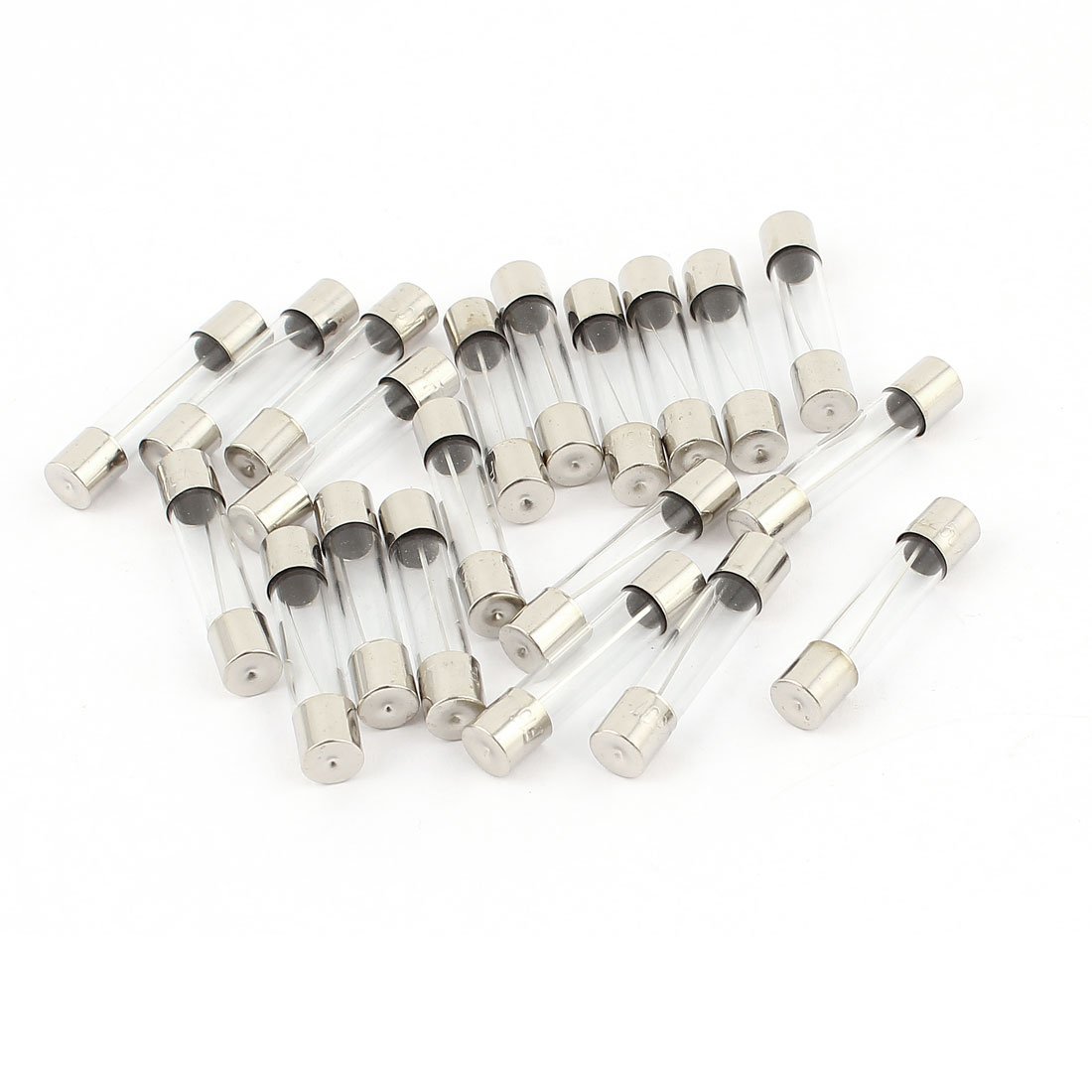sourcingmap 20pcs 6x30mm 15A 250V Quick Blow Fast Acting Cartridge Glass Tube Fuse