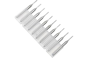 1.0mm Tungsten Steel Carbide PCB CNC End Mill Engraving Bits Milling Cutter Tool Machine Pack of 10