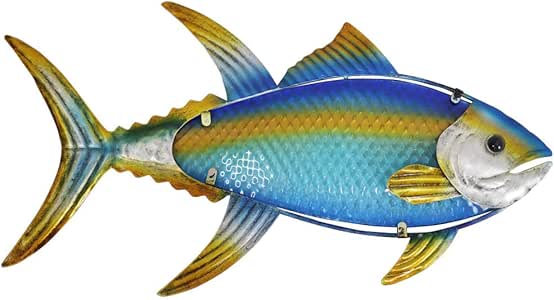 Liffy Metal Fish Wall Art Outdoor Nautical