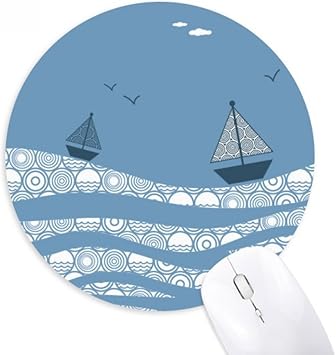 Alfombrilla de ratón redonda de goma antideslizante con diseño de