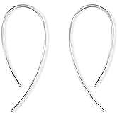 Boma Jewelry Sterling Silver Wire Loop Pull Through Threader Hoop Earrings