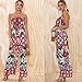 ECOWISH Womens Off Shoulder Floral Print Strapless Jumpsuit Wide Leg Rompers Pink M