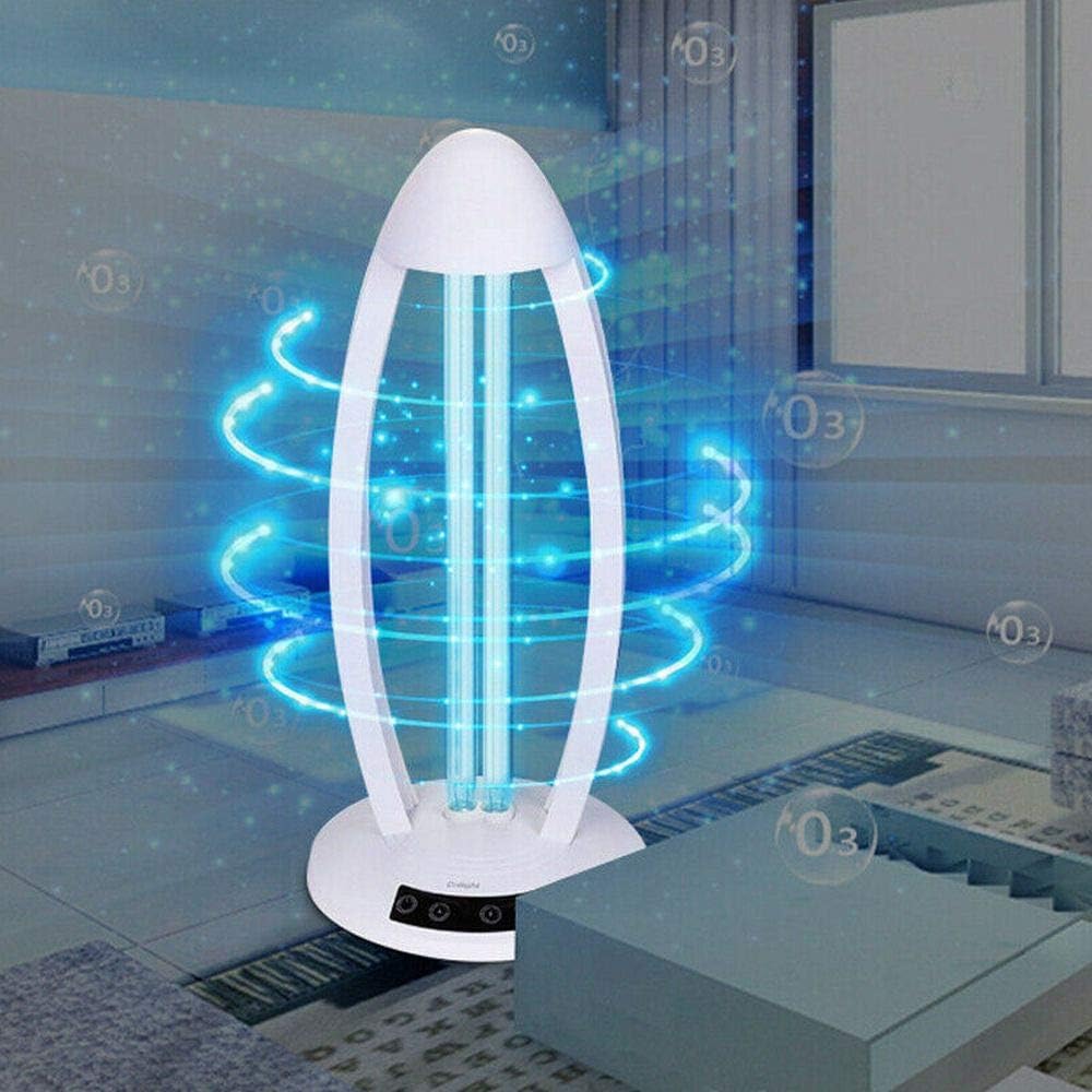38W Remote UV Sterilization Quartz Lights,UVC Ozone Ultraviolet Germicidal Lamp, Portable UV Led Lamp for Car Household Refrigerator