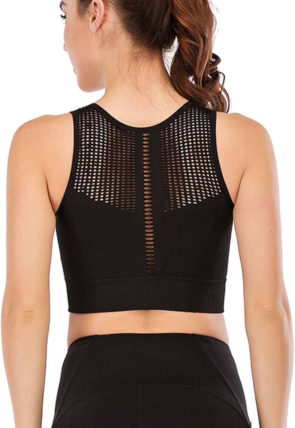 high coverage sports bra