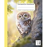Composition Notebook College Ruled: Cute Owl: Journal for School, Office, College, Work with 100 pages
