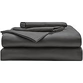 Miracle Made Breathable Cotton Bed Sheets, 4-Piece Set – Silver-Treated, Soft and Cool-to-The-Touch Lightweight Bedding Designed for Hot Sleepers – Cali King Size, Stone