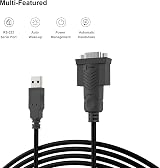 Benfei USB to RS232 Adapter Prolific PL-2303 6ft Cable DB9 Female view 5