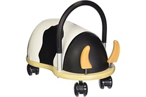 Prince Lionheart Wheely Ride-On Toy for Kids | Multi-Directional Casters | Helps Promote Gross Motor Skills and Balance | Cow | Small