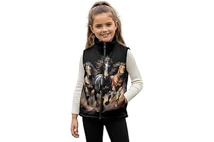 Snilety Toddler Vest Girl Winter Size 2-12Y Sleeveless Girl Vest Jacket Stand Collar Kids Girls Fleece Vests with Pockets