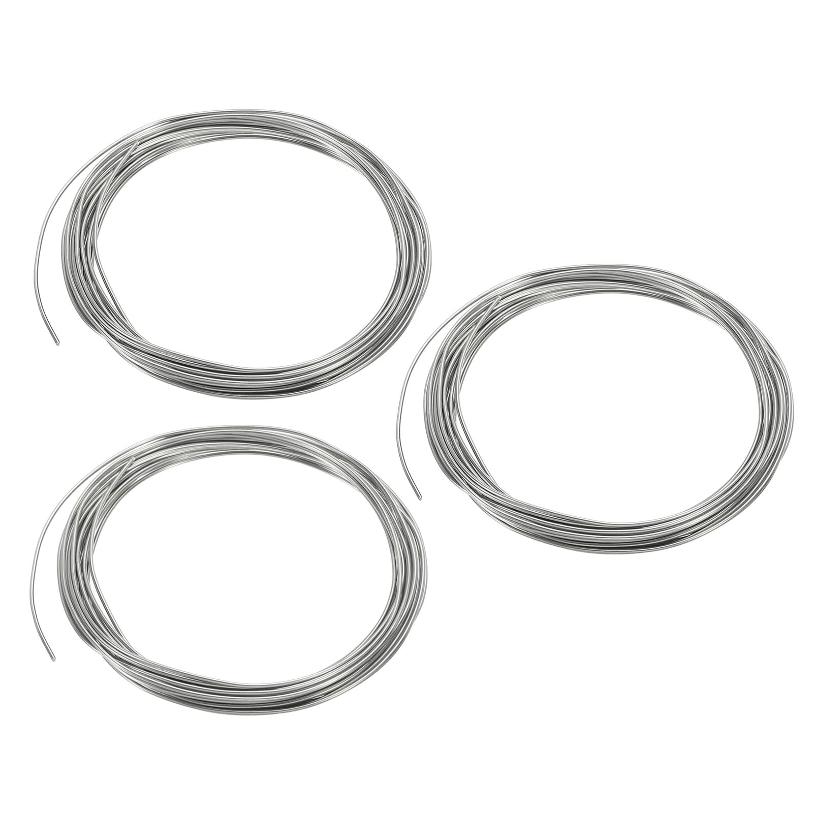 PATIKIL 99.995% High Purity Zinc Wire, 16 Gauge Pure Zinc Wire 2mm Soft Beading Wire Lab Scientific Experiment Zinc Wire Tool (16Ft/Roll), 3 Rolls — image 1