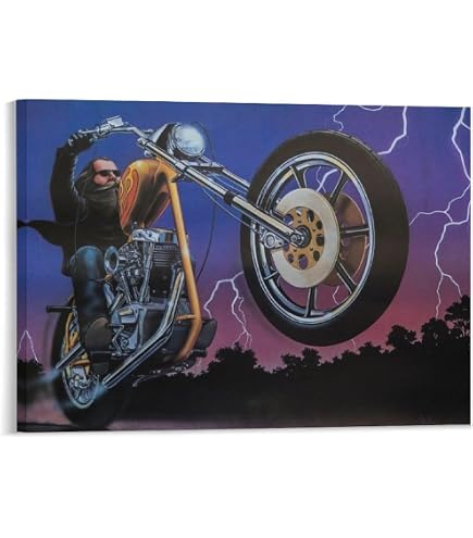 Amazon.com: COBSLIN David Mann Motorcycle Art Poster Aesthetic