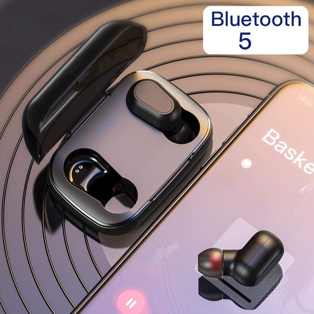 Junio1 Mini Auricolari Bluetooth Auricolari in-Ear Cuffie Stereo bilaterali Senza Fili Cuffie