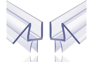 2-Pack Frameless Shower Door Bottom Seal for Glass Doors, Stop Leaks and Create a Water Barrier 39" L for Glass Shower Door T