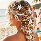 Yean Silver Starfish Hair Pins Mermaid Hair clips Beach Wedding Hair Accessories for Women(Pack of 8)