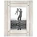 Americanflat 5x7 Picture Frame with Polished, Crystal Clear Glass - Hampton Collection - Distressed Wood Picture Frames for Tabletop and Wall Display - Aspen White