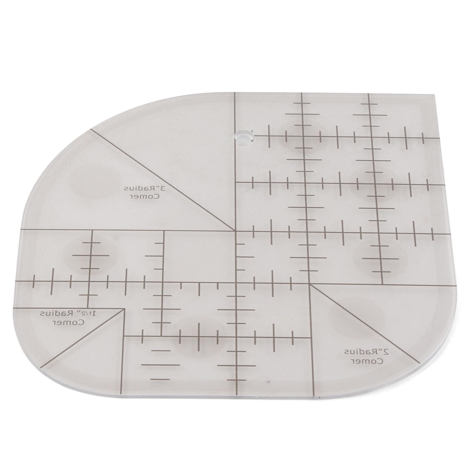 Fdit Acrylic Sewing Curved Corner Ruler,Sewing Patchwork Ruler Sewing Template Suitable for Patchwork Tools