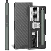 Mini Electric Screwdriver, 30 in 1 Small Electric Screw Driver Kit with 24 Magnetic Bits,3 LED Lights， Precision Cordless Repair Tool for Phone, Camera, Laptop, Watch