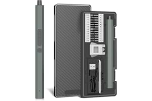 LMQ Mini Electric Screwdriver, 30 in 1 Small Electric Screw Driver Kit with 24 Magnetic Bits,3 LED Lights， Precision Cordless Repair Tool for Phone, Camera, Laptop, Watch