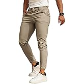 Men's 4-Way Stretch Slim Tapered Fit Golf Joggers -30" 28" 26" Inseam Nylon