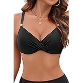 Women Underwire Bikini Top - Push Up Swimsuit Top Padded Bra Bathing Suit