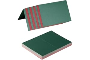 Toperd 50 Pack Christmas Shiny Blank Folded Cardstock 5x7 Shiny Greeting Cards for Christmas DIY Cards, Greeting Cards (3x5)