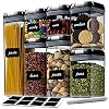 7 Pack Airtight Food Storage Container Set – Kitchen & Pantry Organization Containers – Labels & Chalk Marker – BPA Free…
