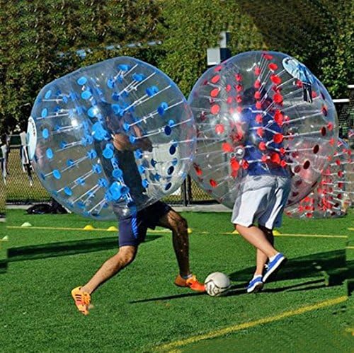 Stagersoccer Human Inflatable Bumper Bubble Balls, 2-Pack, 5-Feet Outer Diameter, Red and Blue