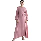 Jazvano Women Classic Abaya Dress Eid Prayer Clothes Dubai Women Robe Islamic Salah Muslim Robe Soft Jilbab