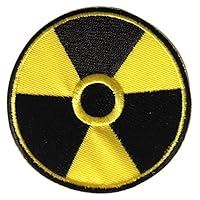 Nuclear Area Keepout Cuation Yellow Symbol Black Iron on Patches Embroidered