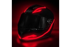 ZUOYOUZ Motorcycle Helmet Light,3 Modes Driving EL Light Strips,Helmet Light Strip,Night Riding Signal Light Decoration Kit