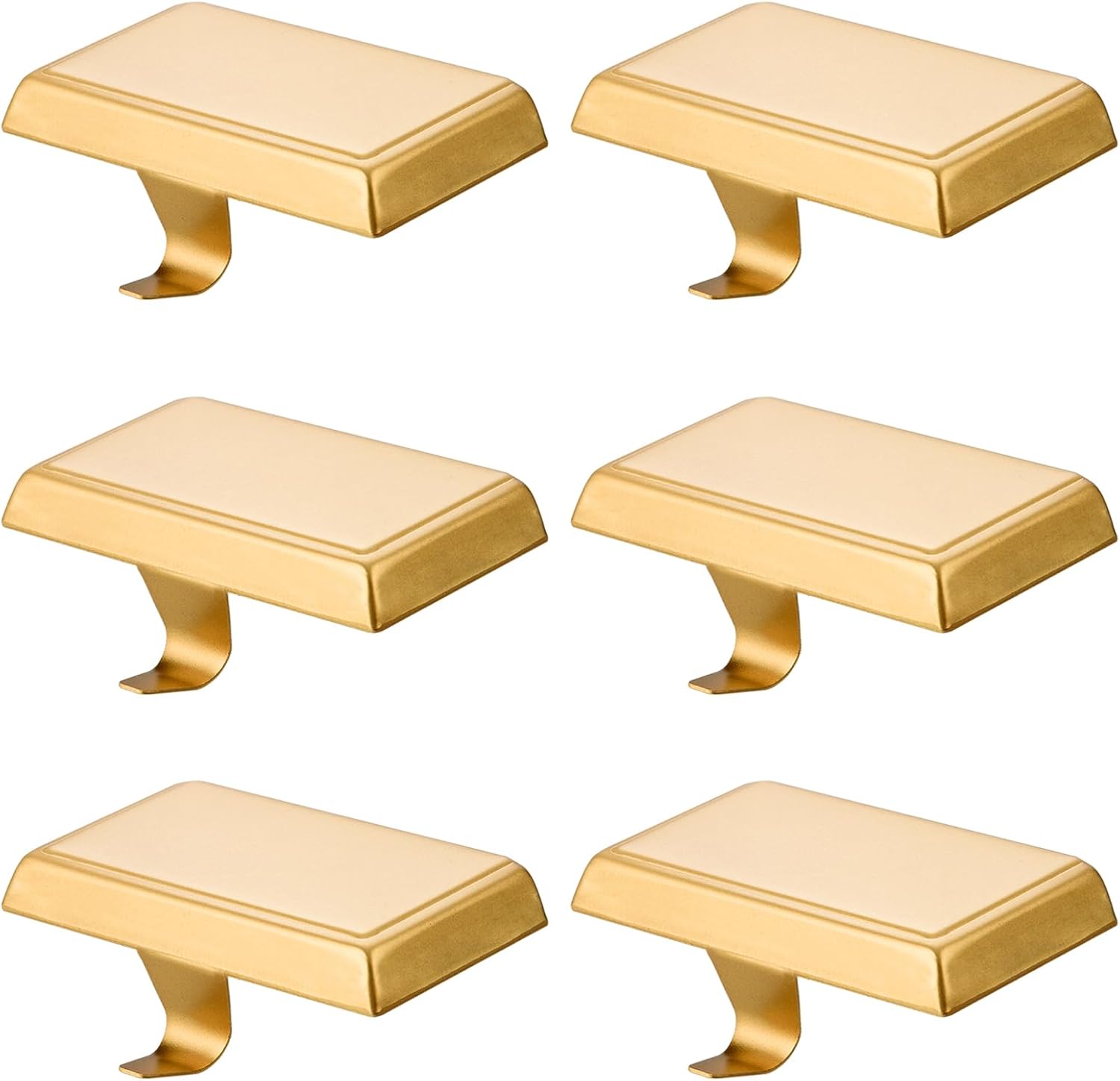 Ornament Hooks - Christmas Stocking Holders Mantel Stocking Hangers Metal Hanging Hooks Stocking Holders Bases for Mantel Fireplace Stair Party Decoration (Gold, 6)