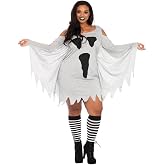 Leg Avenue Women's Casual Jersey Shirt Dress, Grey Ghost, 3X / 4X