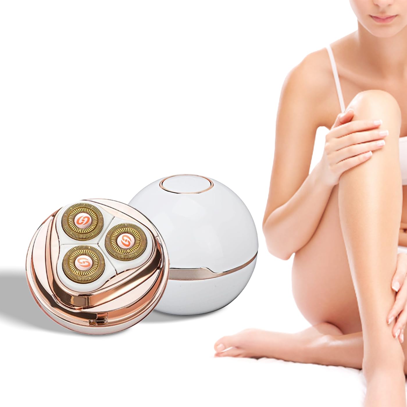 YUYTE Electric Razor for Women Painless Leg Hair Remover for Leg Face Lips Body Arm Cordless Bikini Trimmer Lady Wet Dry Instant Waterproof and USB Rechargeable Head for Men