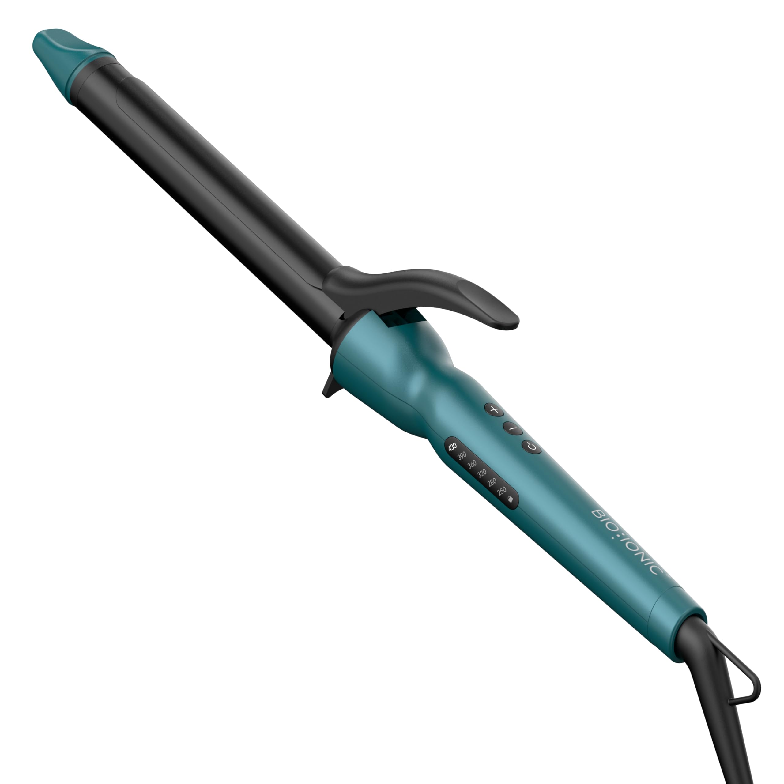 Bio Ionic Long Barrel Styler, 1″ Curling Iron with Moisture Heat Technology & NanoIonic MX, Verstatile Curling Wand with Longer Barrel for Large Sized Soft Curls & Waves, Limited Edition Teal Tides