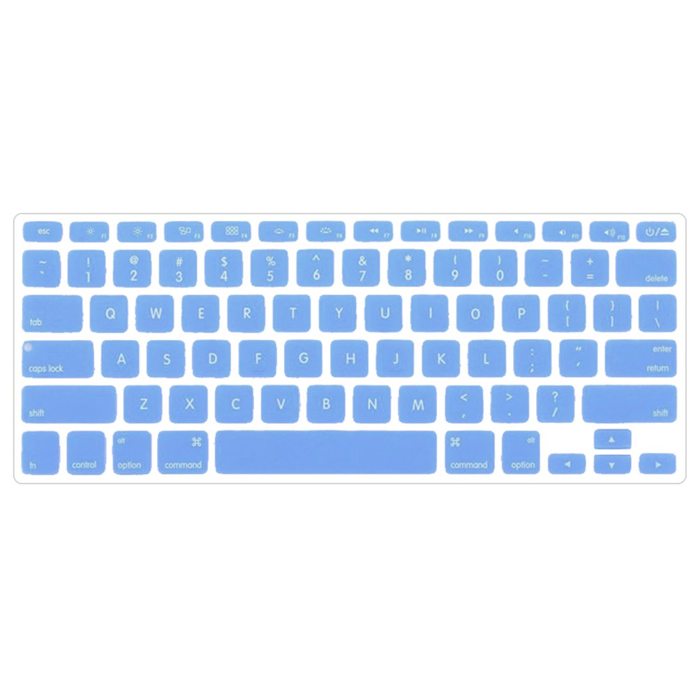 Se7enline Compatible with MacBook Air 13", MacBook Pro 13" 15" 17" with/without Retina Display Models: A1369, A1466, A1502, A1425, A1398, A1278, A1286 Keyboard Cover (US Layout), Serenity Blue
