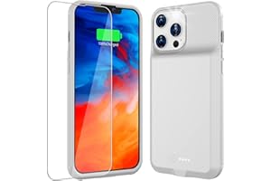 KKD Charging Case for iPhone 13/13 Pro, 7000mAh Ultra Slim Portable Extended Battery Case, Smart Rechargeable Phone Cover - (6.1") Gray