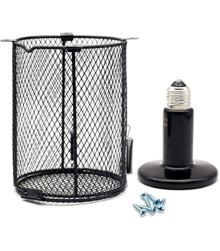 COOLHIYA Metal Lamp Bulb Guard – Protective Wire Mesh Cage, 5.7