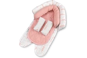 Travel Bug GoldBug Baby & Toddler 2-in-1 Car Seat Head Support + Strap Covers - Arrow