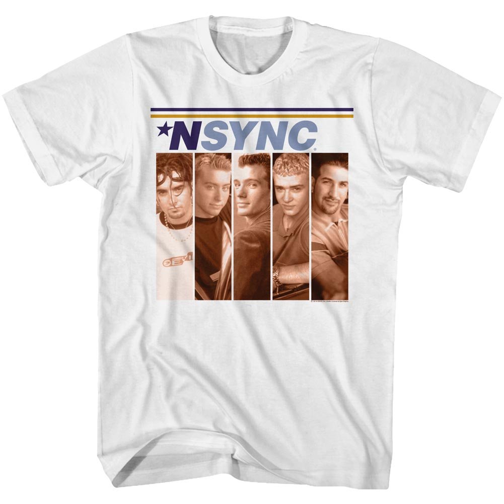 NSYNC Boxes White Adult T-Shirt Tee