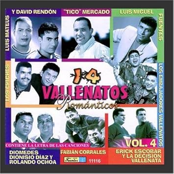 Amazon Com 14 Vallenatos Romanticos Volume 4 Music